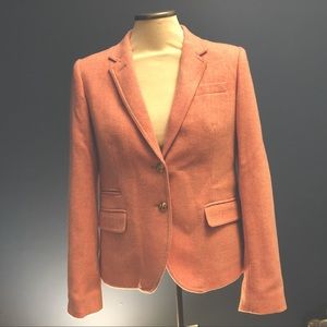 J.Crew soft pink schoolboy jacket 100% wool outer